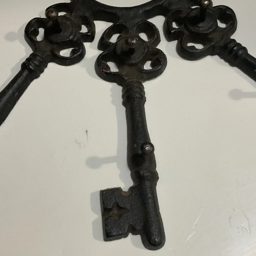 Vintage Black Key Wall Decor